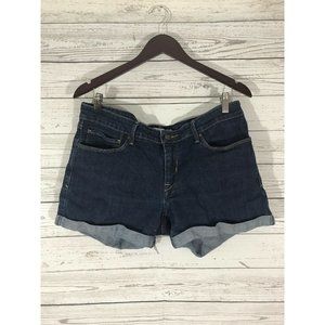 Womens Dark Denim Jean Shorts 32 Levis